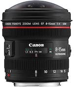 Obiettivo Canon Fisheye, Grandangolare con Zoom, EF 8-15 mm f/4L USM