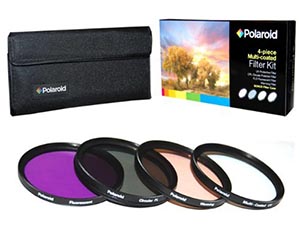 Polaroid - Set di 4 Filtri in Vetro HD Multirivestiti (Composto da: UV, Pol Circolare, Fdl, Filtro C)